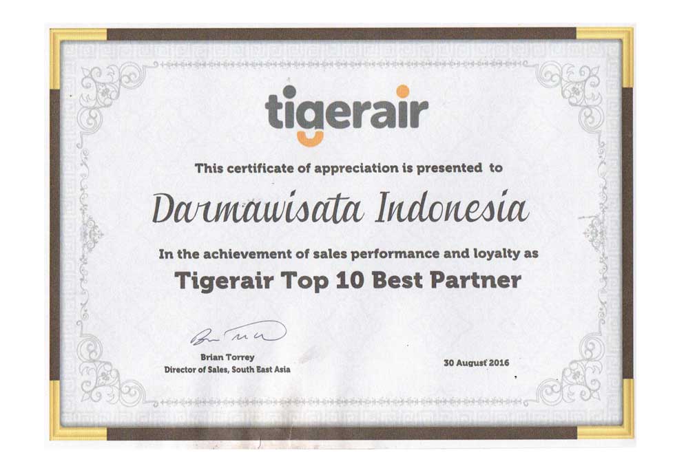 Tiger Air - Top 10 Best Partner 2016